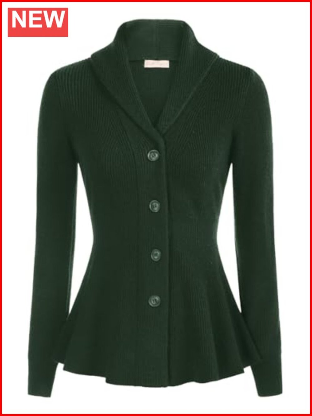 Women Vintage V Neck Button Down Cardigan Sweater Long Sleeve